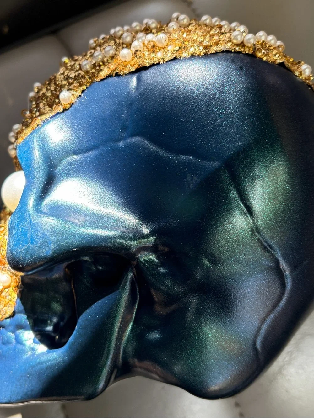 10 for $15 Handcrafted Black and Gold Decorative Skull Accent
